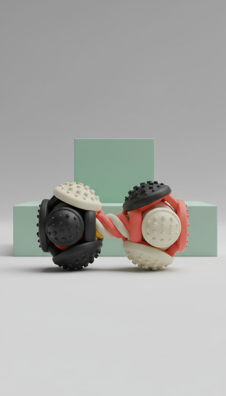 Urban chew toy with textured grip
